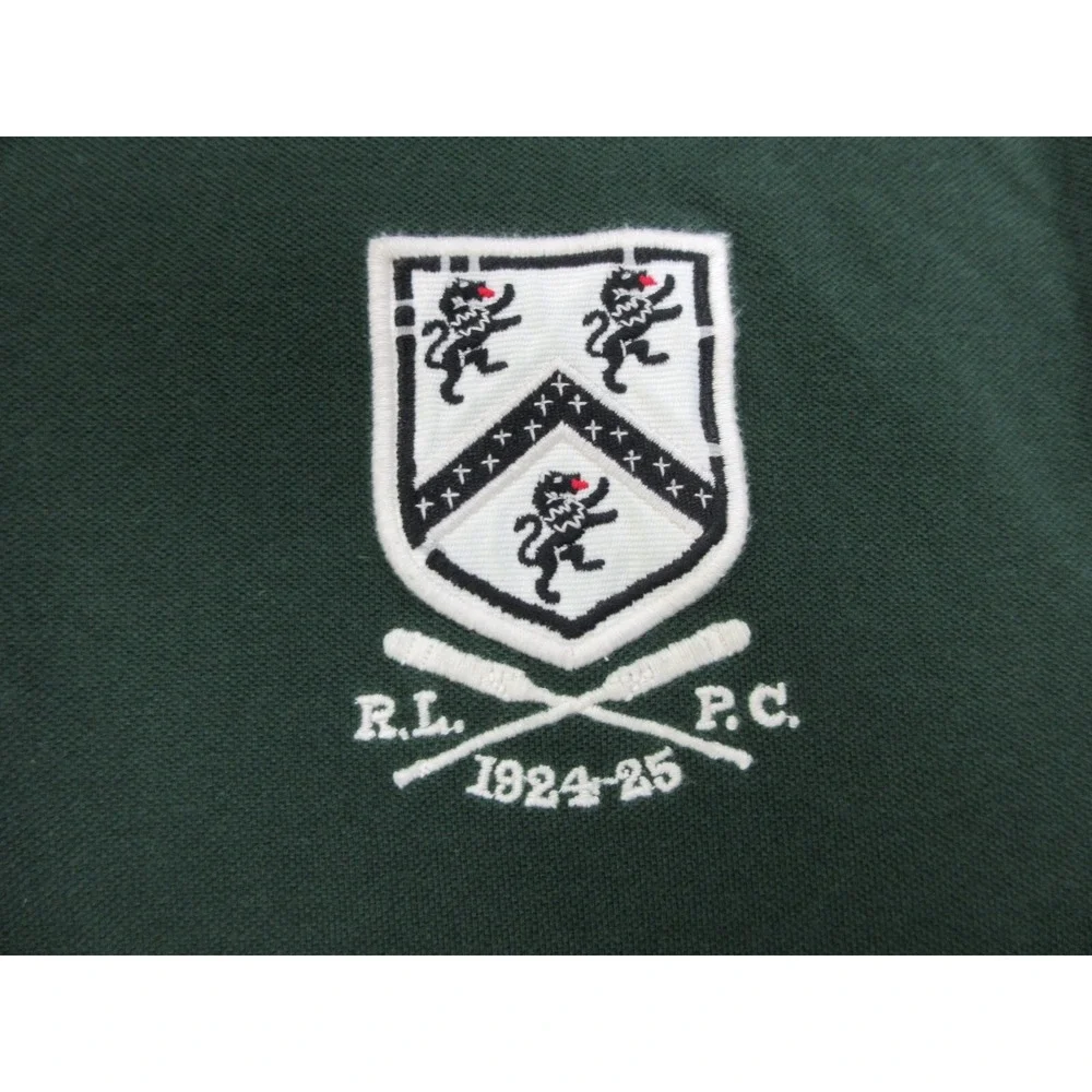 Ralph Lauren Polo Shirt Mens 1XB Green Rugby Patch Crest RLPC‎ Logo